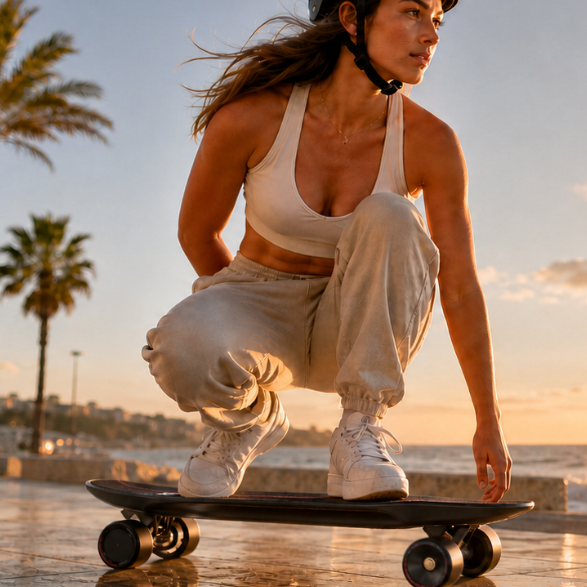 DNASKATE M8 tragbare Elektro-Skateboard Lifestyle-Image